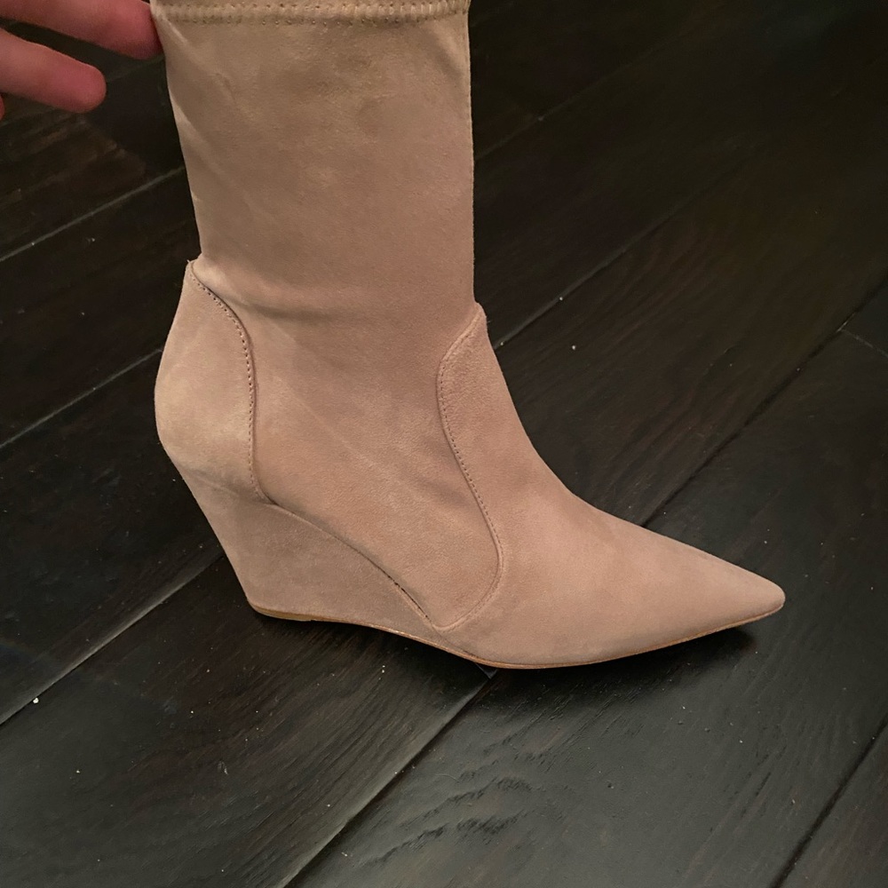 Stuart weitzman wedge suede sock bootie 6.5